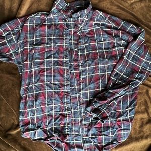 Blue and purple flannel
